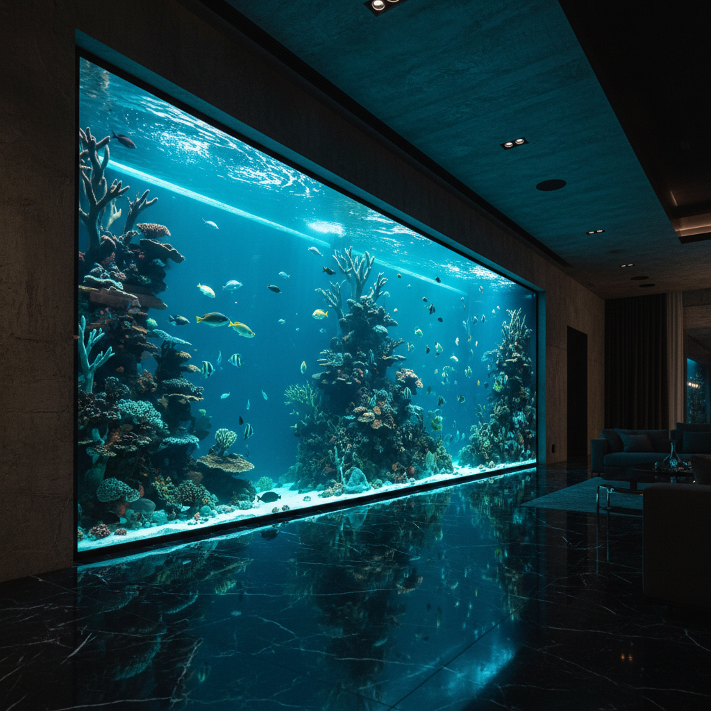 Professional aquarium installation